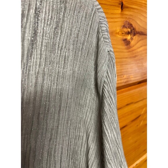 ZARA WRINKLE EFFECT METALIC LONGLINE TOP XS - Picture 8 of 9